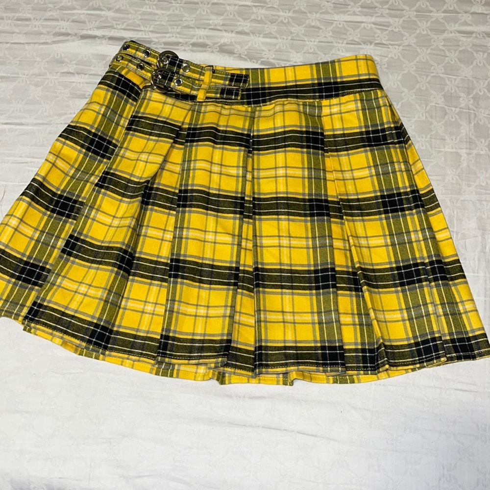 F21 plaid yellow Skirt Size Small - Picture 5 of 10